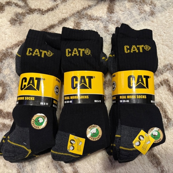NEW Caterpillar Real Work Socks- Bundle of 3 Packs - Picture 1 of 5
